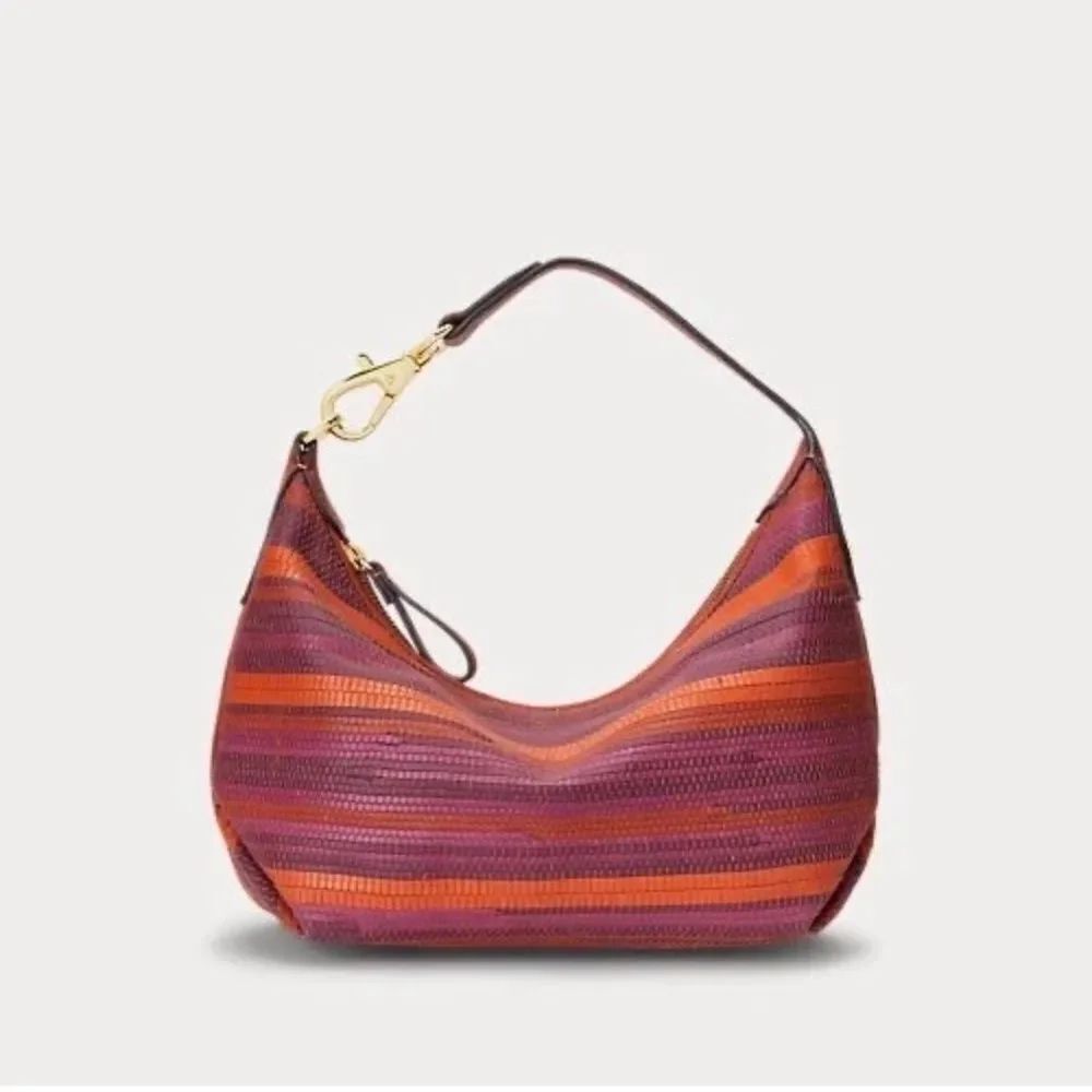 Ralph Lauren Striped Small Kassie Convertible Bag womens